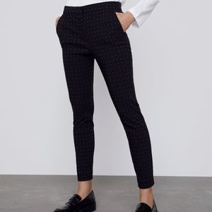 Zara polka dot ankle dress pants